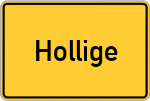 Place name sign Hollige