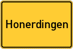 Place name sign Honerdingen