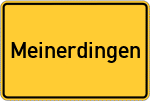Place name sign Meinerdingen