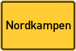 Place name sign Nordkampen
