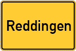 Place name sign Reddingen