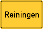 Place name sign Reiningen