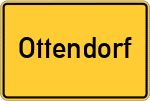 Place name sign Ottendorf, Kreis Stade