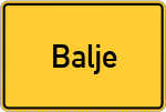Place name sign Balje