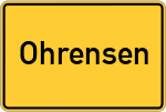 Place name sign Ohrensen