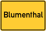 Place name sign Blumenthal, Niederelbe