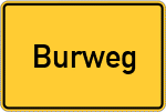 Place name sign Burweg