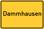 Place name sign Dammhausen