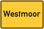 Place name sign Westmoor