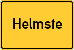 Place name sign Helmste