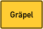 Place name sign Gräpel