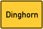Place name sign Dinghorn