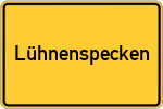 Place name sign Lühnenspecken