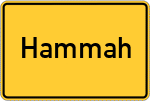Place name sign Hammah