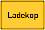 Place name sign Ladekop, Niederelbe