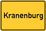 Place name sign Kranenburg