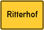Place name sign Ritterhof