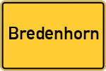 Place name sign Bredenhorn
