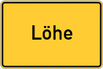 Place name sign Löhe