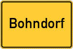 Place name sign Bohndorf