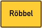 Place name sign Röbbel