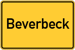 Place name sign Beverbeck