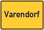 Place name sign Varendorf