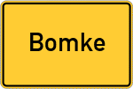 Place name sign Bomke