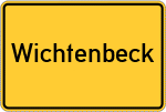 Place name sign Wichtenbeck
