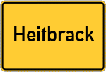 Place name sign Heitbrack