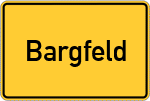 Place name sign Bargfeld, Kreis Uelzen