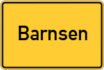 Place name sign Barnsen