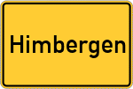 Place name sign Himbergen