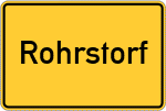 Place name sign Rohrstorf, Göhrde