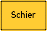 Place name sign Schier, Kreis Uelzen