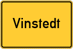 Place name sign Vinstedt