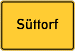 Place name sign Süttorf, Kreis Uelzen