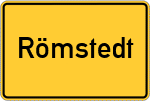 Place name sign Römstedt