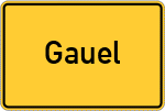 Place name sign Gauel