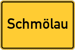 Place name sign Schmölau