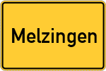 Place name sign Melzingen
