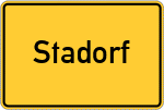 Place name sign Stadorf
