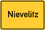 Place name sign Nievelitz