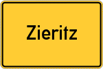 Place name sign Zieritz