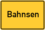 Place name sign Bahnsen