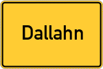Place name sign Dallahn, Kreis Uelzen