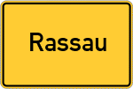 Place name sign Rassau