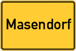 Place name sign Masendorf
