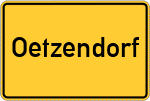 Place name sign Oetzendorf