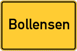 Place name sign Bollensen, Kreis Uelzen